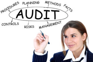 businesswoman drawing plan of Audit